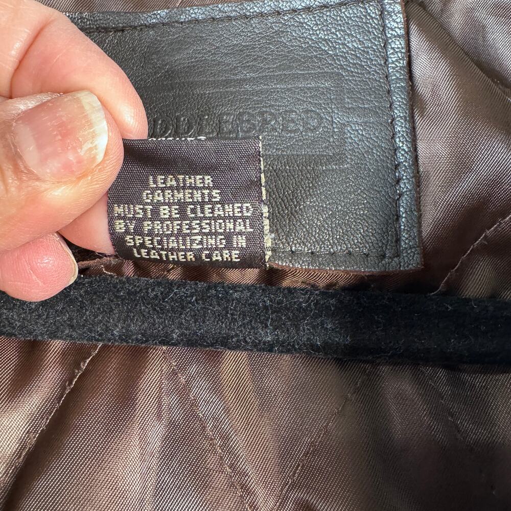 Saddlebred Men's L Leather Bomber style Jacket - Picture 6 of 7